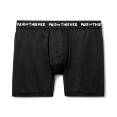 Pair of Thieves Men's Ultra Light Boxer Brief S L XL Moisture Wicking Black 