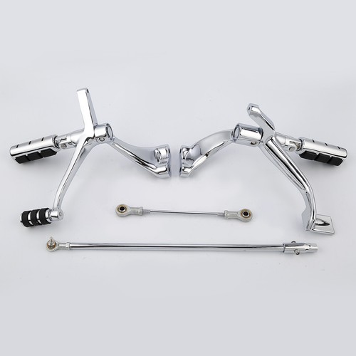 Chrome Forward Controls Pegs Levers Linkage Fit For Harley Sportster XL 14-22 - Picture 5 of 6