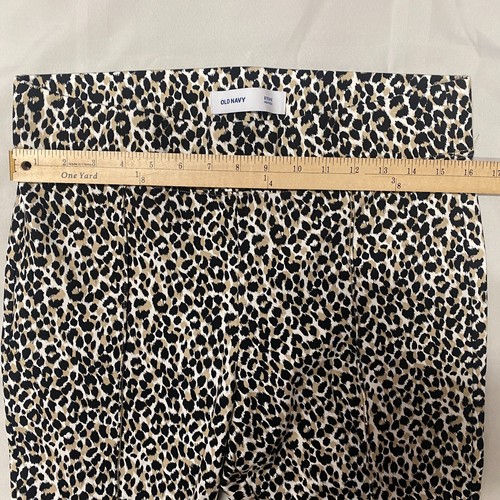 Old Navy Stevie High-Rise Leopard Leggings Womens Large Black Beige Animal Print - Picture 5 of 9