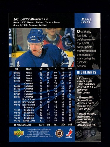 1996-97 Upper Deck Series 1 Base Hockey Cards You Pick - Picture 881 of 1,021