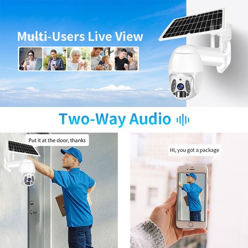 Solar Surveillance Camera Wifi/4G Solar Wireless Video Camera 2 Way Audio CA - Picture 7 of 12