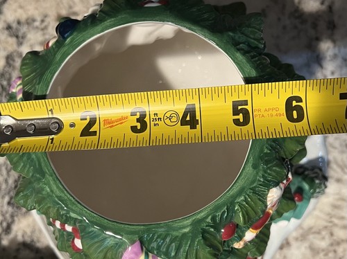 VTG SPODE Christmas Tree 13” Cookie Jar With Train Hand Painted Holiday Decor - Picture 9 of 13