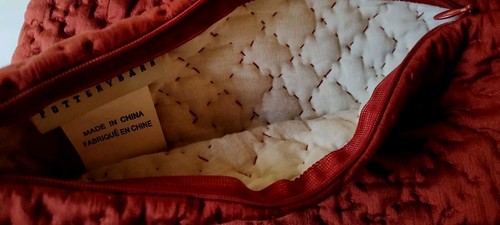 NWT! POTTERY BARN 20" SQ. RED BERRY COLOR PILLOW COVER. SILK HAND PICKED STITCH. - Picture 5 of 8
