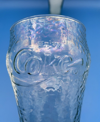 Coca-Cola Glasses Pebble Clear with Green Tint Coke Lot of 2 - Picture 3 of 7