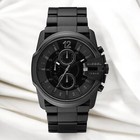 Diesel Mens Watch Master Chief Chrono Three Hand Movement DZ4378 Black Gift