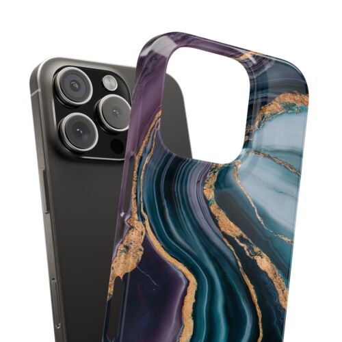 Für iPhone 16 Pro Max, 15, 14, 13-11 Slim Handyhülle, Luxus Marmor Design Cover - Bild 10 von 83