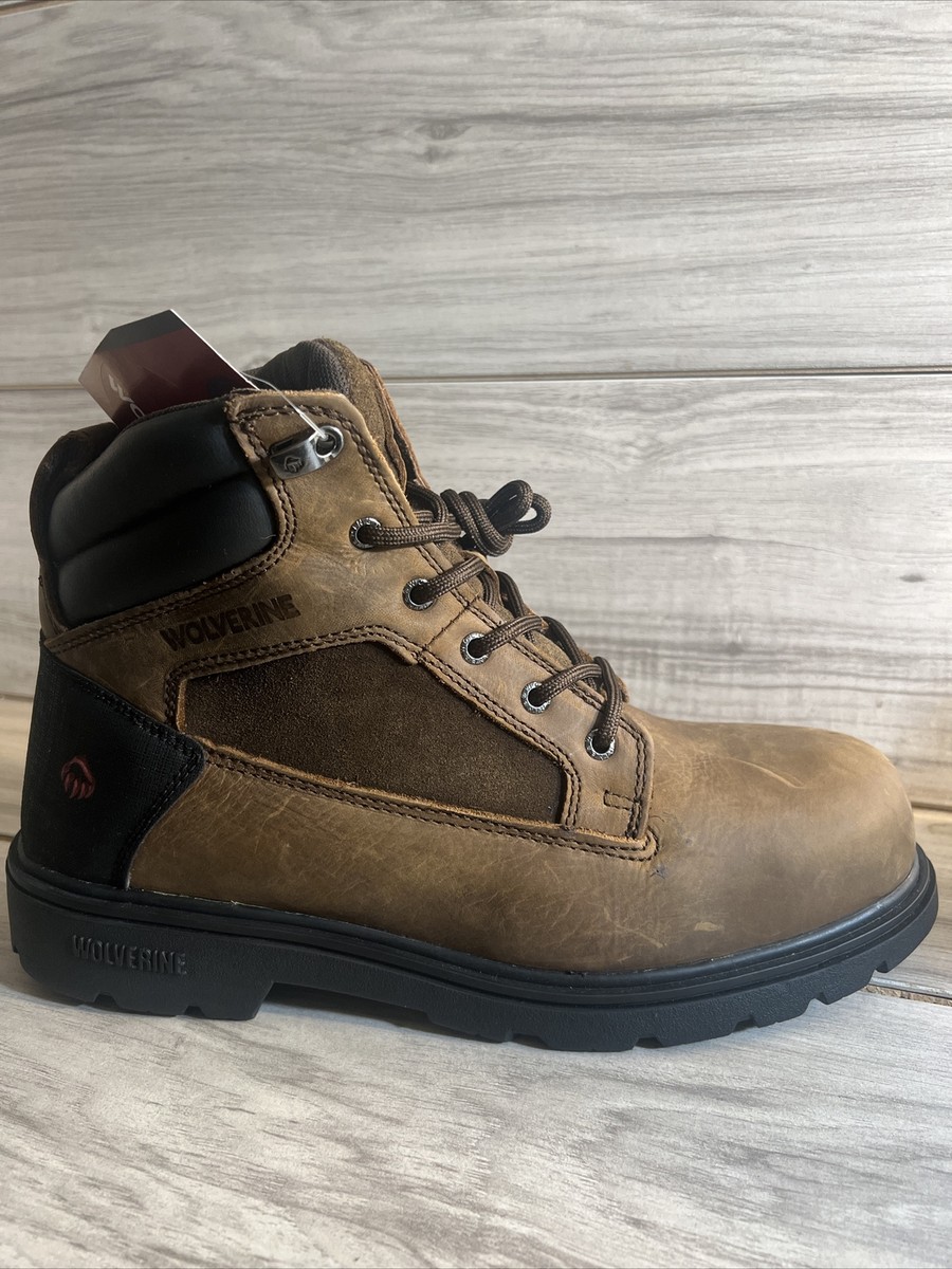 Wolverine Bulldozer Steel Toe 6 Inch Work Brown Boots  display picture 1