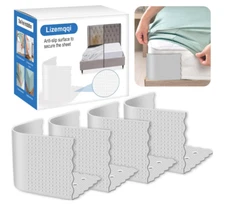8PCS Bed Sheet Holders Straps Fitted Bed Sheet Clips Fasteners for Corner Hea...