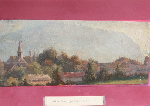 ERNEST PRIVAT PEINTURE SUISSE CHÊNE-BOURG (GENEVE) et LE SALEVE - Picture 9 of 9