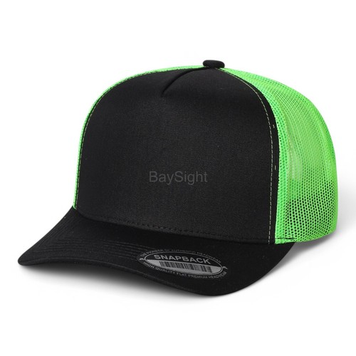 Snapback Hat Cotton Trucker Mesh Solid Adjustable Size Mens Baseball Cap Visor - Picture 10 of 47