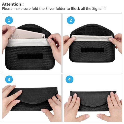 Signal Blocking Bag Anti-Radiation Shield Case Bag For Keyless Car Keys Phone - Picture 7 of 8
