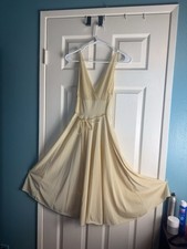 Vintage Yellow Vanity Fair Nightgown Sz 32