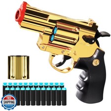Toy Revolver Gun Plastic Soft Bullet Foam Blaster Hand Pistols Sh