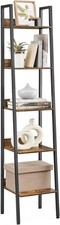 Ladder Shelf 5 Tier Narrow Shelf Bookshelf for Home Office Living Room Bedroom