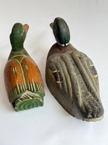 Two Hand Carved Antique Duck Decoys - Picture 4 of 9