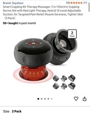 Smart Cupping Kit Therapy Massager, 7-in-1 Electric Cupping Device Set