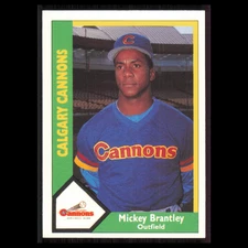 Mickey Brantley #442 1990 CMC Minor League Calgary Cannons Baseball Card MLB NM