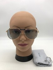 Gold Aviator Frame Trendy Fashion Sunglasses Grey Lenses