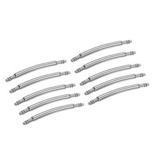 10pcs 17mm Watch Curved Spring Bar Pin Set 1.3mm Dia Stainless Steel Band Pin