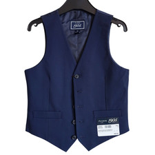 Size 10 Boys Vest Navy Blue Wedding Ringbearer Jos A Bank Kids Polyester Nwt New