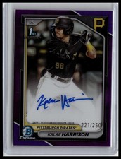 2024 Bowman Chrome #CPA-KH Kalae Harrison Prospects Auto Purple Refractors #/250
