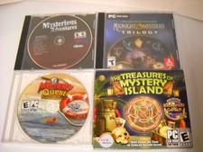 x4 PC CD-ROM Computer Games Mystery Quest 2 Treasures of Mystery Island