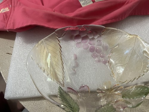 2 VINTAGE STUNNING Mikasa Savoir, Wild Orchid Glass bowls gorgeous colors - Picture 12 of 17
