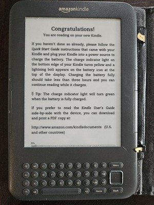 Amazon Kindle 3rd Gen, Model D00901 , Grey, Used | eBay