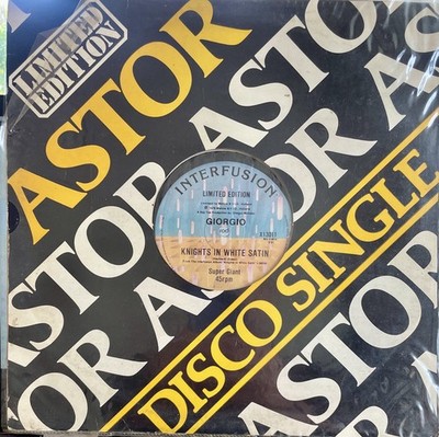 Giorgio Moroder Knights In White Satin Disco Super Giant 45 RPM Interfusion