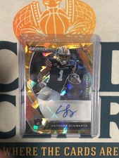 2021 Panini Draft Picks ANTHONY SCHWARTZ Rookie Yellow Cracked Ice Auto RC PSCN