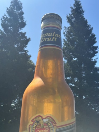 Insegna luminosa bottiglia completa birra MGD originale Miller 1989 vintage 3D 30" - Foto 3 di 14