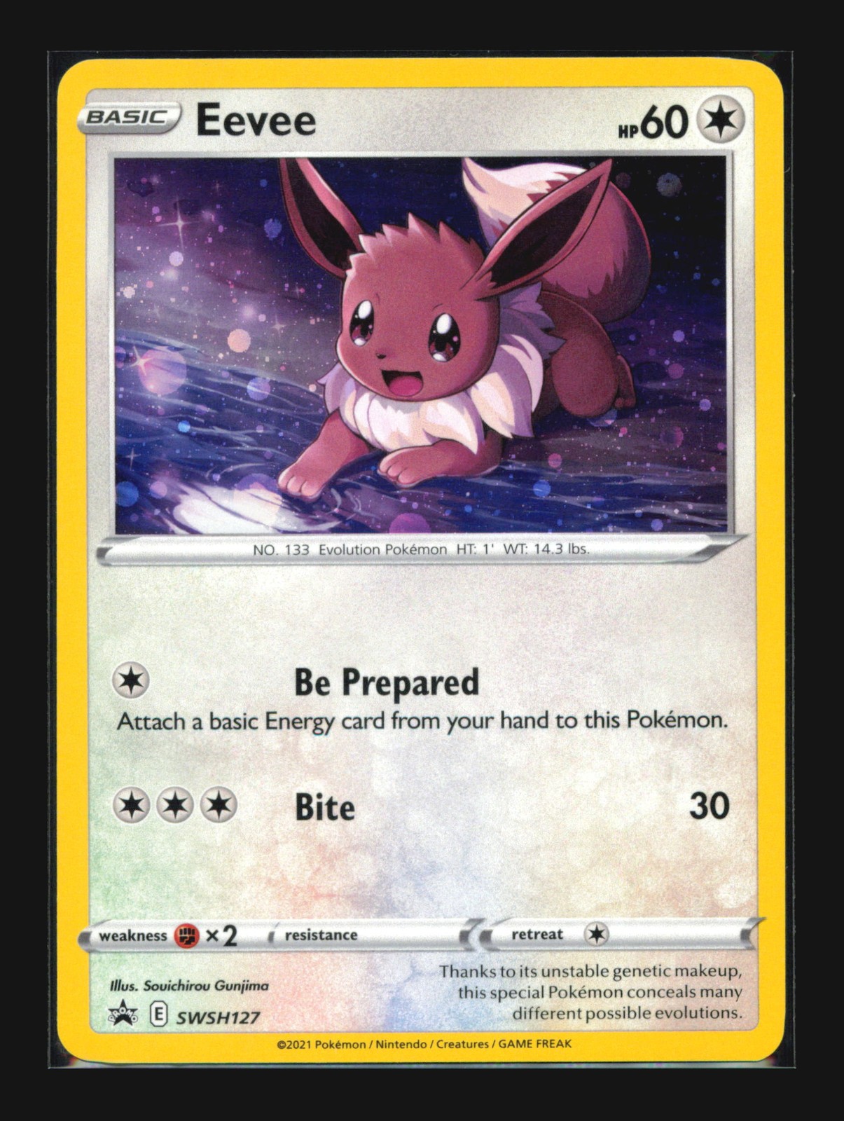 Eevee SWSH127 SWSH: Sword & Shield Promo Cards Promo, Holo Pokémon TCG LP
