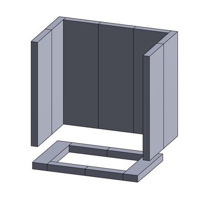 Feuerraumauskleidung Passend für Techfire Bromo 1** Kamin & Ofen 13-teilig