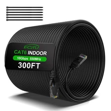 Cat 6 Ethernet Cable Outdoor Waterproof Network Internet Direct Burial 300 FT
