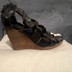Cole Haan Brown Strappy Leather Wedge Sandals Women's 9.5 Zip Summer Casual