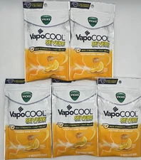 5PK Vicks Vapo Cool Severe Medicated Drops ~ 18 EA ~ Honey Lemon Chill ~EXP 6/27