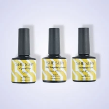 SheSlay Trio Coat Function Gel | UV Soak-Off Nail Prep, Top Coat & Reinforcement