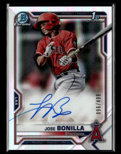 Jose Bonilla 2021 Bowman Chrome Prospect Refractor Auto 96/499 #CPA-JBO