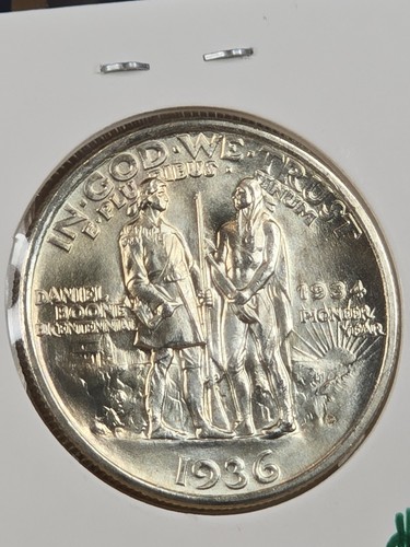 1936-D Daniel Boone Bicentennial Commemorative Half Dollar UNC LOW MINTAGE - Picture 11 of 19