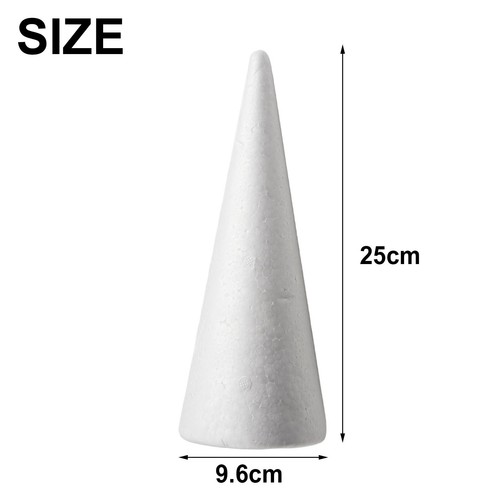 Polystyrene Foam Cones for DIY Painting for Christmas Decorations - Picture 2 of 26