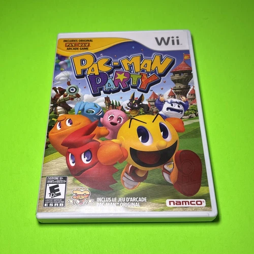 Pac-Man Party (Nintendo Wii, 2010) COMPLETE Manual CIB Tested Working Rare Nice!