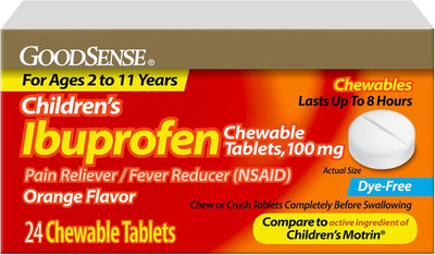 Goodsense Children'S Ibuprofen Chewable Tablets, 100 Mg, Orange, 24 Count