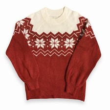 Abercrombie  Fit H XS Women  s Nordic Snowflake Winter Holiday Sweater