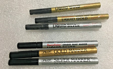 Lot Of 6 Pilot Gold  Silver Paint Markers