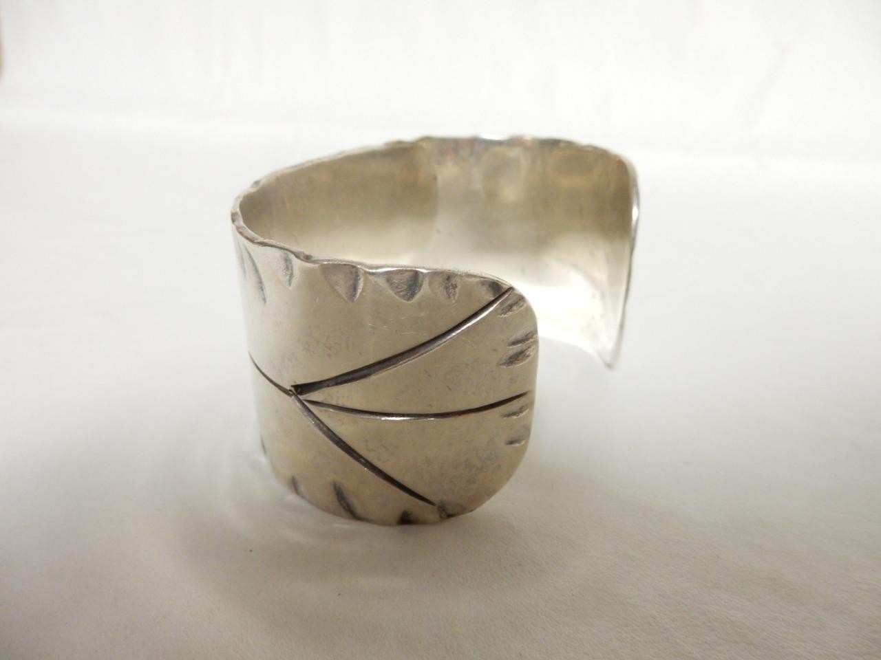 SOLID STERLING SILVER EXTRA WIDE CUFF BRACELET, 1… - image 3
