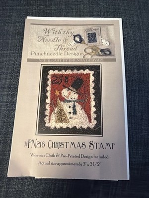 With Thy Needle & Thread PN218 Christmas Stamp Punchneedle Kit Brenda Gervais