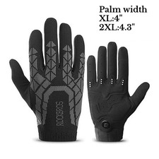 ROCKBROS Rękawice rowerowe Dzianinowe Termiczne Wiatroszczelny Ekran dotykowy XL + 2XL 2SZT UK