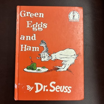 Green Eggs and Ham by Dr Seuss 1960 HC Beginner Books/1966 Random House Ed.