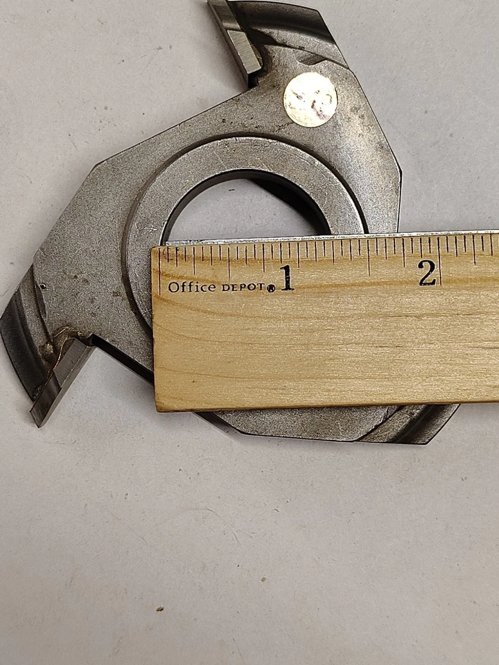 Raised Shaper 3-Wing Cutter Molder 1/2 Height, 3/4 Radius, 3-3/4 Dia, 1-1/4 Bore - Image 4 of 4
