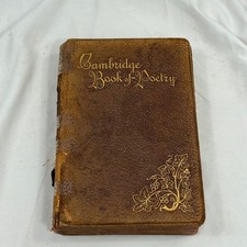 Thomas Y Crowell Cambridge Book of Poetry and Song 1882 Brown Antique Leather
